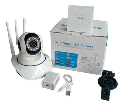 Cámara Robótica WiFi Q5Y-1 Full HD 1080p con Visión Nocturna y Detección de Movimiento