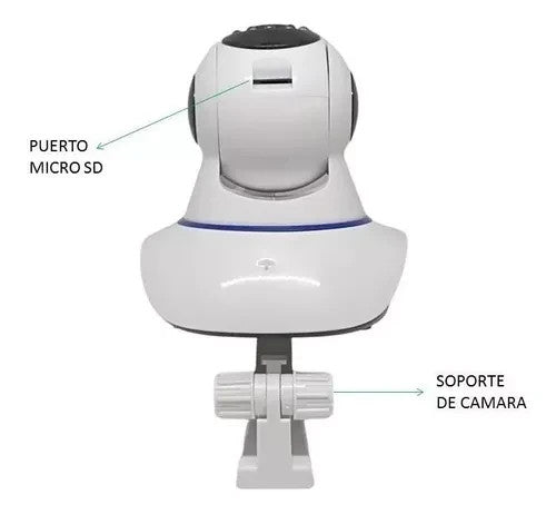 Cámara Robótica WiFi Q5Y-1 Full HD 1080p con Visión Nocturna y Detección de Movimiento